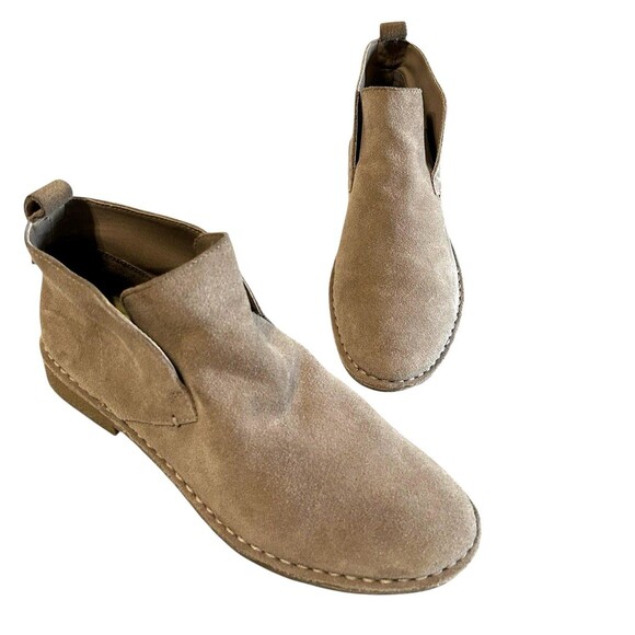 Dolce Vita Fern Women Round Toe Suede Taupe Chukka Flat Ankle Boot Sz 8 - Picture 2 of 14